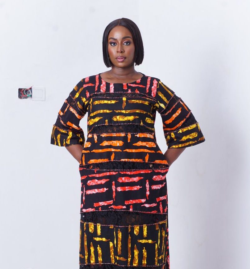 ANKARA DRESS SHOWING A PICTURE OF RIDA DRESS MADE BY AHDOOKEH FASHION - AFRICAN WOMEN'S CLOTHING IN LAGOS