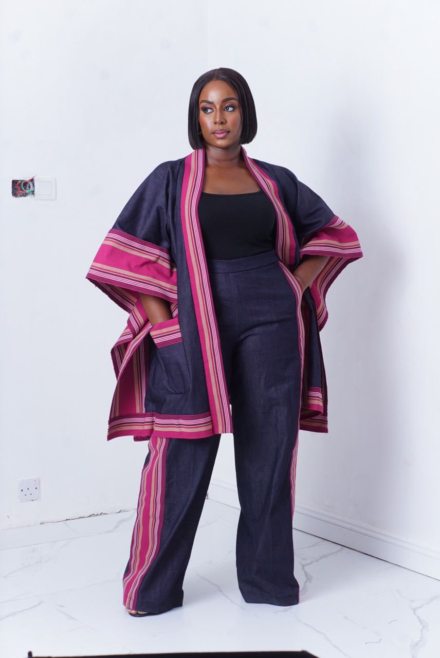 two piece styles for ladies showing a woman wear suli 2 piece style made by ahdookeh fashion