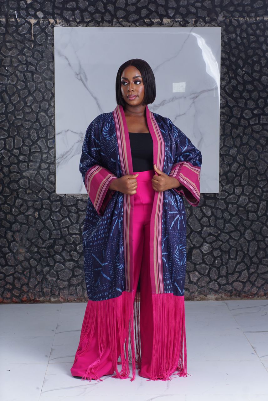 two piece styles for ladies showing a woman wearing a two piece set called Tara made by Ahdookeh Fashion